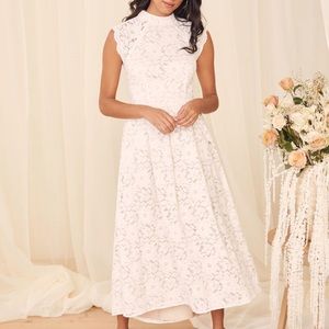 Lulus sweetest love story dress size large NWT